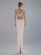 Ensemble deux pièces dos nu avec bandage White Diamonds